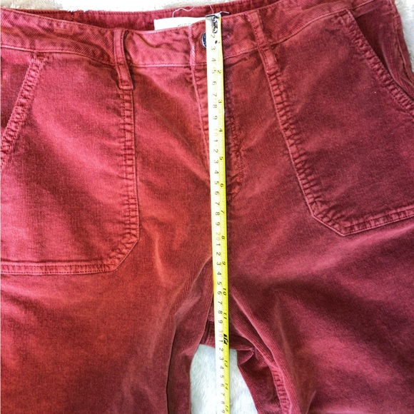 Hidden Jeans / Buckle Jeans- Rust-colored Wide-Leg Cropped Cords - Picture 9 of 11